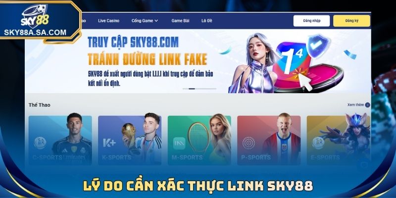 Lý do cần xác thực link Sky88